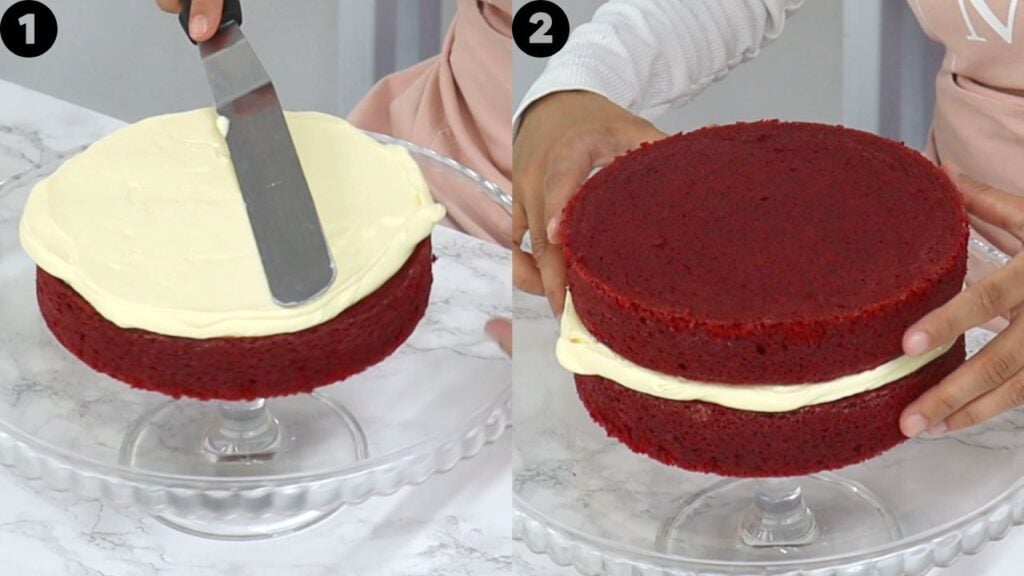 frosting cake layers