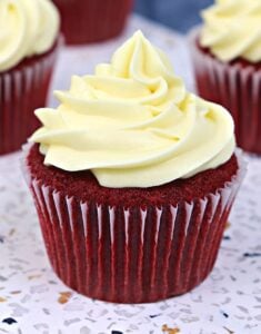 Soft red velvet cupcakes