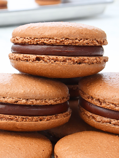 chocolate macarons