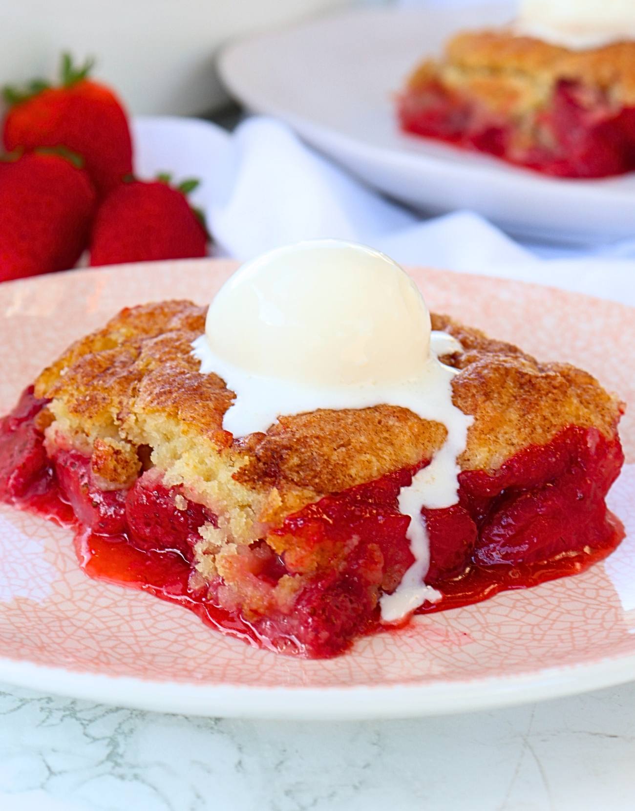 strawberry cobbler