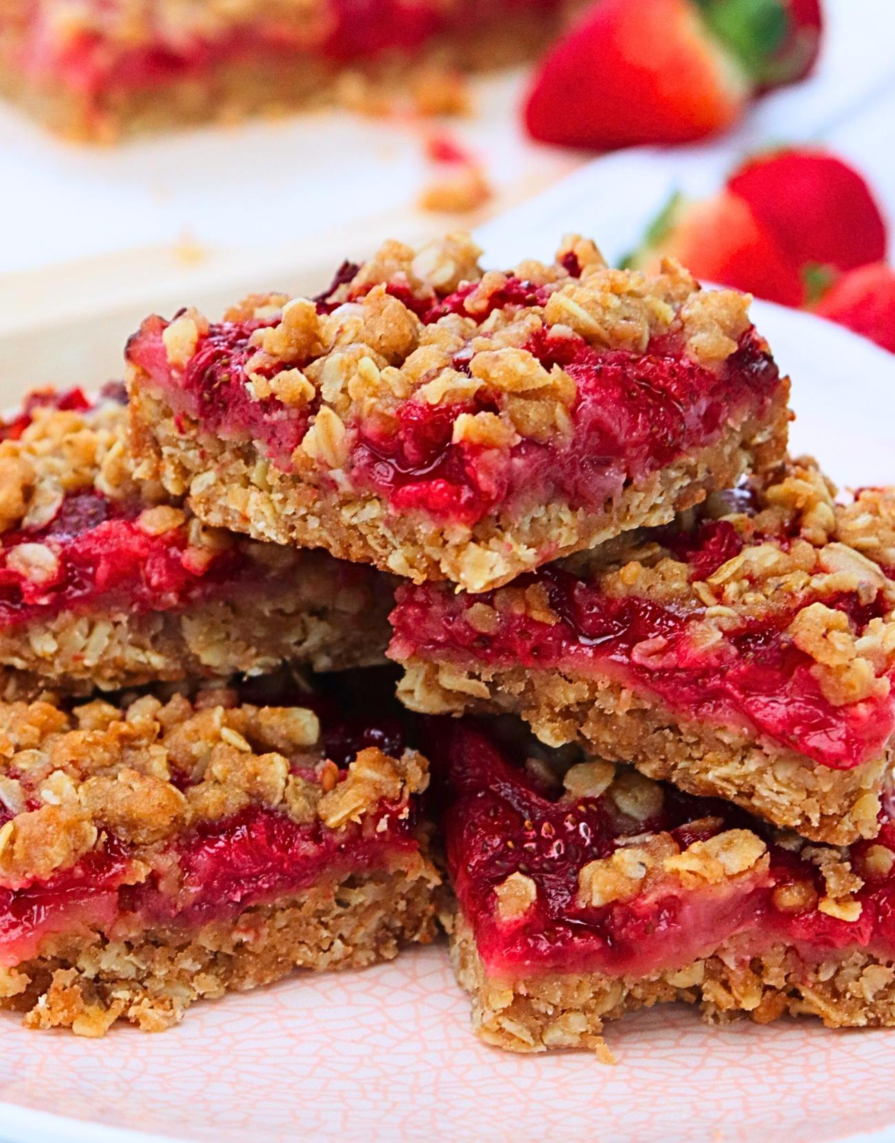 strawberry oatmeal bars