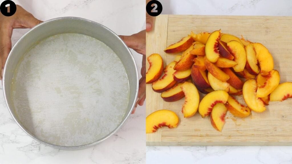 peach upside down cake