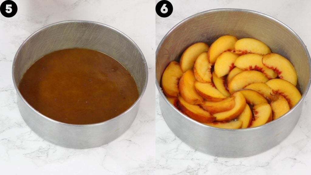 peach upside down cake