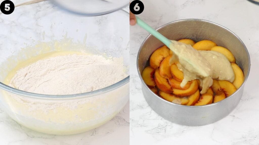 peach upside down cake