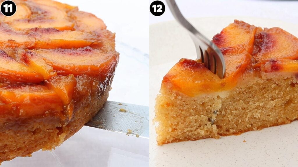 peach upside down cake